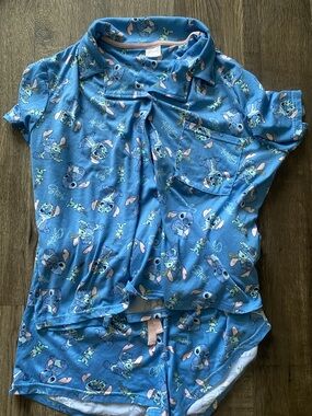 Disney Blue Stitch All-Over Print Sleep Set